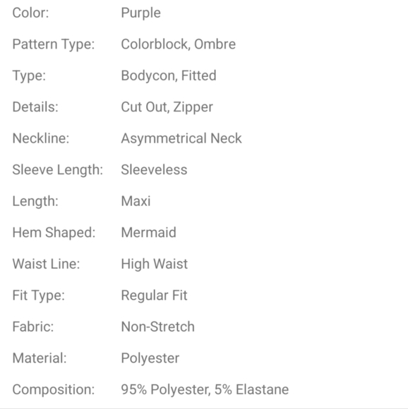 Purple, Colorblock,Ombre,Assymmetrical Neck, Sleeveless, Contrast Sequined Gown - Picture 12 of 16